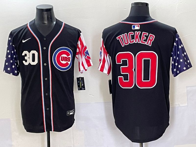 Men 2025 Chicago Cubs #30 Tucker Black National Flags Nike MLB Jersey style 5->chicago cubs->MLB Jersey